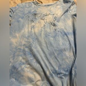 Blue and white shirt